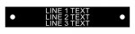 Plastic Nameplate 1/2"x 3" 1/8" Text Mtg Holes