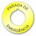 Plastic Legend Plate - 30mm Emergency Stop - Spanish