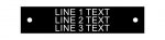 Plastic Nameplate 1" x 4" 1/4" Text Mtg Holes