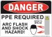 5" x 7" Danger Arc Flash Warning Decal