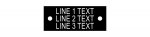 Plastic Nameplate 1" x 2 1/2" 1/4" Text Mtg Holes