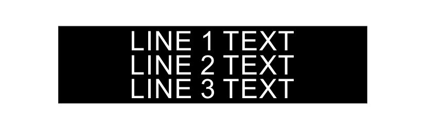 Plastic Nameplate - 1/2"x 2" - 1/8" Text