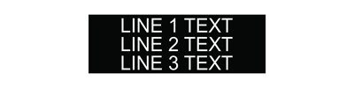 Plastic Nameplate - 1" x 3" - 1/4" Text