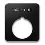 Plastic Legend Plate - 30mm Rectangular - 1 Line