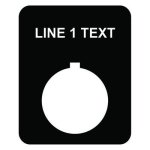 Plastic Legend Plate 22mm Rectangular 1 Line