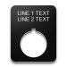 Plastic Legend Plate - 22mm Rectangular - 2 Lines