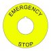 Plastic Legend Plate - 22mm Emergency Stop