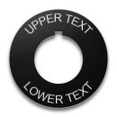 Plastic Legend Plate - 30mm Round - Any Text or Color