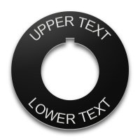 Plastic Legend Plate - 30mm Round - Any Text or Color