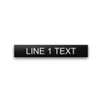 Plastic Nameplate - 1/4" x 1 1/2" - 1/8" Text