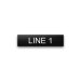 Plastic Nameplate - 1/4" x 1" - 1/8" Text