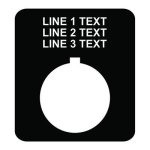 Plastic Legend Plate 30mm Rectangular 3 Lines