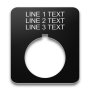 Plastic Legend Plate - 30mm Rectangular - 3 Lines