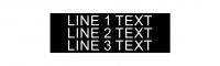 Plastic Nameplate - 1/2"x 1 1/2" - 1/8" Text