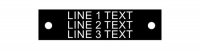 Plastic Nameplate - 1/2"x 2" - 1/8" Text - Mtg Holes