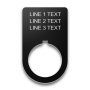 Plastic Legend Plate - 22mm AB 800F 12X Font S - 3 Lines