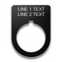 Plastic Legend Plate - 22mm AB 800F 11X Font S - 2 Lines