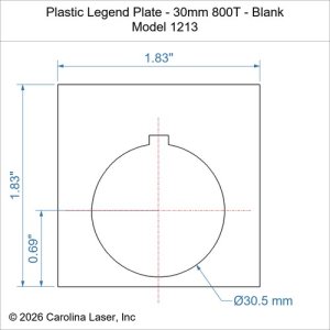 Plastic Legend Plate - 30mm 800T - Blank
