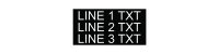 Plastic Nameplate - 1" x 2" - 1/4" Text