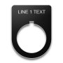 Plastic Legend Plate - 22mm AB 800F 11X Font S - 1 Line