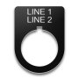 Plastic Legend Plate - 22mm AB 800F 11X Font L - 2 Lines