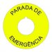 22mm Spanish Emergency Stop Legend Plate