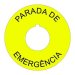 22mm Spanish Emergency Stop Legend Plate