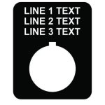 Plastic Legend Plate 22mm Rectangular 3 Lines