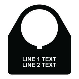 (image for) Plastic Legend Plate - 30mm Traditional 180 - 2 Lines