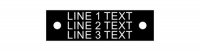 Plastic Nameplate - 1/2"x 1 3/4" - 1/8" Text - Mtg Holes