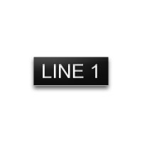 Plastic Nameplate - 3/4" x 2" - 3/8" Text