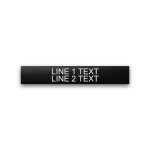 Plastic Nameplate - 1/4" x 1 1/2" - 5/64" Text
