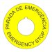 22mm Spanish-English Emergency Stop Legend Plate