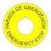 22mm Spanish-English Emergency Stop Legend Plate