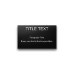 Plastic Nameplate - 3" x 5" - Information Sign
