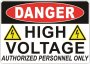 5" x 7" Danger High Voltage Label