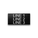 Plastic Nameplate - 1 1/2" x 3" - 3/8" Text