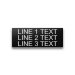 Plastic Nameplate - 1 1/2" x 4" - 3/8" Text