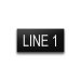 Plastic Nameplate - 1 1/2" x 3" - 3/4" Text