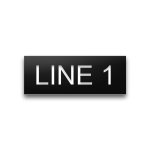 Plastic Nameplate - 1 1/2" x 4" - 3/4" Text