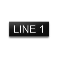 Plastic Nameplate - 1 1/2" x 4" - 3/4" Text