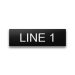 Plastic Nameplate - 1 1/2" x 5" - 3/4" Text