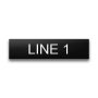 Plastic Nameplate - 1 1/2" x 6" - 3/4" Text