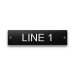 Plastic Nameplate - 1 1/2" x 6" - 3/4" Text - Mtg Holes