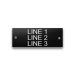Plastic Nameplate - 1 1/2" x 4" - 3/8" Text - Mtg Holes