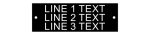 Plastic Nameplate 2" x 6" 1/2" Text Mtg Holes