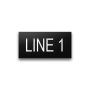 Plastic Nameplate - 3" x 6" - 1 1/2" Text