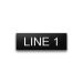 Plastic Nameplate - 4" x 12" - 2" Text