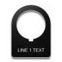 Plastic Legend Plate - 22mm AB 800F-180 11X Font S - 1 Line