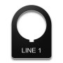 Plastic Legend Plate - 22mm AB 800F-180 11X Font L - 1 Line